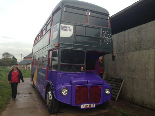 Black and Purple Themed bus