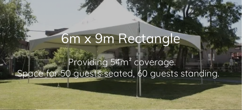 6m x 9m Rectangle Marquee